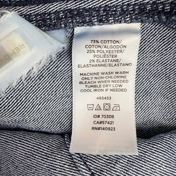 Loft 4 Denim Mini Skirt A-Line Patch Pockets Dark Wash Exposed Back Zip Retro - Picture 6 of 8